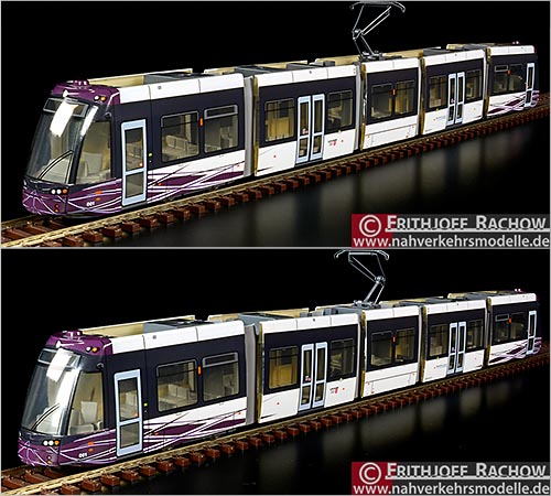 Halling Straenbahnmodell Bombardier Flexity 2 Blackpool and Fleetwood Tramway