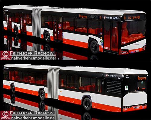 Rietze Busmodell Artikel SIM 10148 Solaris U 18  2014 Hochbahn Hamburg H H A