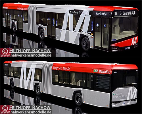 Rietze Busmodell Artikel 73126 Solaris U 18 2014 Rheinbahn Dsseldorf Metrobus