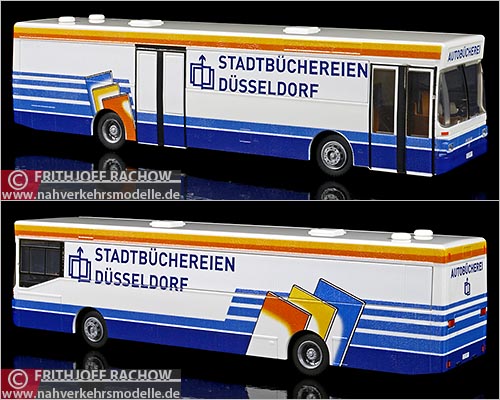 Rietze Busmodell Artikel 72101 M A N S L 202 Stadtbchereien Dsseldorf Bcherbus
