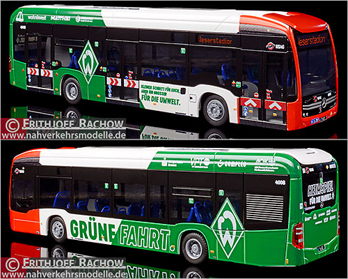 Rietze Busmodell Sondermodell Mercedes-Benz E-Citaro Bremer Straenbahn Aktiengesellschaft
