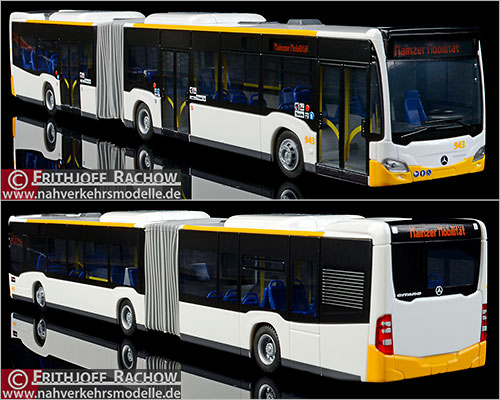 Rietze Busmodell Artikel 73649 Mercedes-Benz Citaro G 2015 Mainzer Verkehrsgesellschaft Mainzer Mobilitt