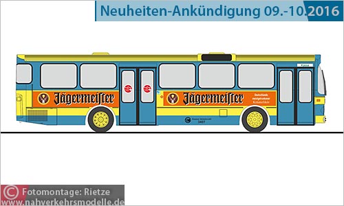 Rietze Busmodell Artikel 74300 Mercedes-Benz O 305 stlb Essener Verkehrs A G