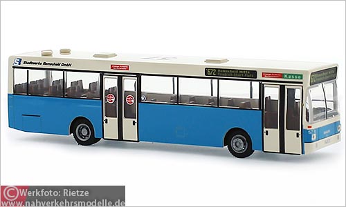 Rietze Busmodell Artikel 72102 M A N S L 202 Stadtwerke Remscheid