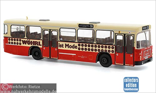 Rietze Busmodell Artikel 72302 M A N S L 200 V A G Nrnberg