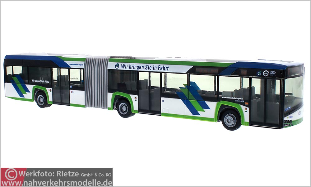 Rietze Busmodell Artikel 73113 New Solaris U 18 2014 Hagener Straenbahn