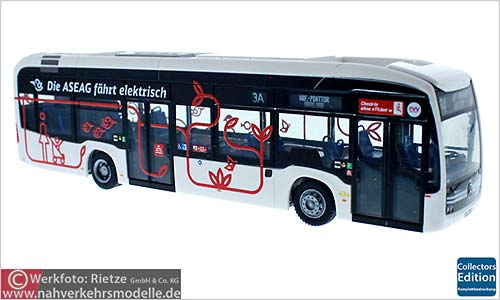 Rietze Busmodell Artikel 75517 Mercedes-Benz  E Citaro Aachener Straenbahn ud Energieversorungs A G