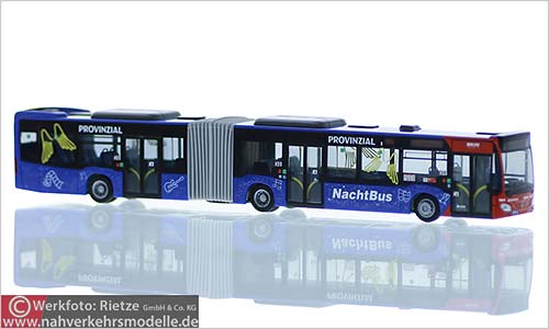 Rietze Busmodell Artikel 73670 Mercedes-Benz Citaro G 2015 Regionalverkehr Mnsterland Nachtbus
